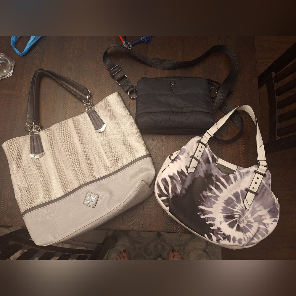 Stylish Vera Wang Handbag Trio in Neutral Tones
